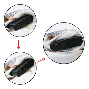 <span class=keywords><strong>USB</strong></span> ปลาฟ้าแบบโต้ตอบได้ของเล่นสำหรับแมวที่เคลื่อนไหวได้เป็นมิตรกับสิ่งแวดล้อมผ้ากำมะหยี่ขนยาวปลาเต้นรำคิกเกอร์จำลองสำหรับแมว - Product Image 5