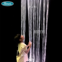 Rideau en fibre optique en cascade avec moteur lumineux de 45 W, lumières sensorielles pour enfants autistes, rideau en fibre optique LED sensoriel