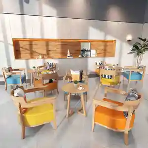 Kahve dükkanı tarzı restoran mobilya setleri kahve masası ve sandalyeler için yeni varış restoran mobilya masa ve sandalyeler Cafe