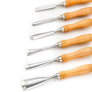 12pcs चमकाने गर्मी उपचार कार्बन स्टील लकड़ी संभाल लकड़ी का काम लकड़ी पर नक्काशी छेनी सेट - Product Image 2