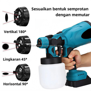 Pistolet à peinture électrique sans fil MKT <span class=keywords><strong>18V</strong></span> Li-ion, pulvérisateur HVLP portatif pour peinture murale avec débit réglable - Product Image 3