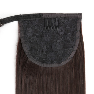 Clip de extensión de <span class=keywords><strong>cola</strong></span> de caballo de 24 "en Envoltura recta larga alrededor de <span class=keywords><strong>cola</strong></span> de caballo <span class=keywords><strong>extensiones</strong></span> de <span class=keywords><strong>cabello</strong></span> sintético suave <span class=keywords><strong>Natural</strong></span> para mujeres - Product Image 5