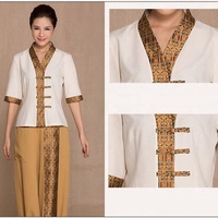 Uniformes de spa thaïlandais, vêtements de massage, vêtements de travail pour esthéticiennes en Thaïlande, costume élégant, vêtements de travail pour salon de beauté, uniforme de serveur