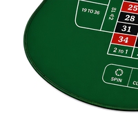 Tapis de table de roulette personnalisé 71 x 36 pouces en polyester et caoutchouc naturel, pour jeu de poker, d'échecs et de casino