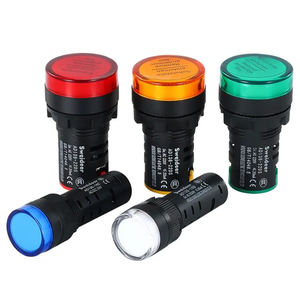 Sweideer <span class=keywords><strong>16mm</strong></span> 12V 24V 110V 220V 380V màu đỏ màu xanh lá cây màu vàng màu xanh <span class=keywords><strong>LED</strong></span> chỉ số ánh sáng tín hiệu ánh sáng cho các thiết bị cơ khí - Product Image 1