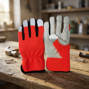 Guantes de Mecánico con Palma Acolchada Reflectante, Guantes de Trabajo Industriales de Nailon, Guantes de Seguridad de Uso General con Puño Reforzado para Fontaneros, Jardineros y Operadores de Maquinaria - Product Image 5