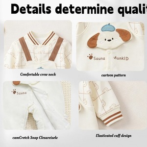 Mono <span class=keywords><strong>de</strong></span> bebé con cuello y estampado <span class=keywords><strong>de</strong></span> perro para primavera y otoño, <span class=keywords><strong>de</strong></span> punto <span class=keywords><strong>de</strong></span> algodón suave con estampado <span class=keywords><strong>de</strong></span> dibujos animados, para recién nacidos <span class=keywords><strong>de</strong></span> 0 a 5 años, ropa <span class=keywords><strong>de</strong></span> bebé. - Product Image 3