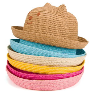 Wholesale Baby Sunshade <b>Straw</b> <b>Hat</b> Fashion Beach Sun <b>Hat</b> for Kids Cartoon Bear Sombrero Panama <b>Straw</b> Panama <b>Hat</b> - Product Image 3