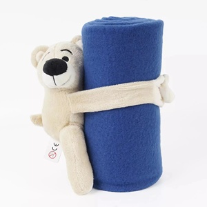 Nhà máy tùy chỉnh mới đến Gấu ôm chăn trẻ em cực Fleece chăn với đồ chơi - Product Image 2
