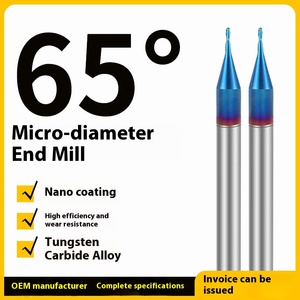 Dao phay đầu cầu CNC 2 lưỡi, đường kính nhỏ, phủ cacbua TiAIN 65 độ, hỗ trợ ODM tùy chỉnh - Product Image 5