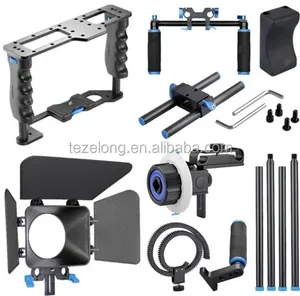 Top D221 Photo Studio Accessoire Stabilisateur De Caméra Focus DSLR Rig Movie Kit <span class=keywords><strong>Tik</strong></span> <span class=keywords><strong>Tok</strong></span> Système De Stabilisation pour canon - Product Image 5