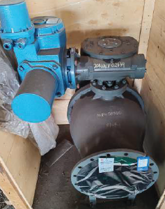Vanne à boisseau sphérique à commande électrique avec raccordement à brides DN400 pour applications industrielles de gaz à haute température - Product Image 3