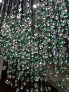 Lampada a sospensione moderna del lampadario di illuminazione del progetto dell'hotel di cristallo verde <span class=keywords><strong>per</strong></span> la <span class=keywords><strong>sala</strong></span> - Product Image 4