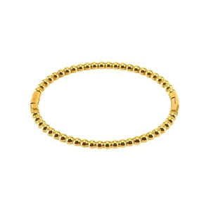 สร้อยข้อมือสแตนเลสชุบทอง ดีไซน์ลูกปัด เรียบง่าย เครื่องประดับผู้หญิง ไม่ซีดจาง เปิดได้ แฟชั่น ของขวัญ - Product Image 3