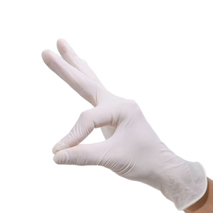Boîte de 100 gants en latex jetables sans poudre, gants en latex de Malaisie, gants d'examen médical en latex poudré - Product Image 1