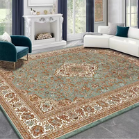 Tapis de salon européen de luxe en laine naturelle lourde, fait main, ignifuge, sur mesure, pour manoir, de mur à mur, haute qualité