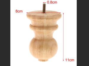 Patas de madera maciza Natural <span class=keywords><strong>para</strong></span> muebles, patas <span class=keywords><strong>para</strong></span> mesa de gabinete, sofá <span class=keywords><strong>cama</strong></span>, 4 Uds. - Product Image 5