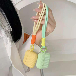 Funda de Silicona para Auriculares, Colorida y Moderna, con Correa Trenzada de Diseño, para Airpods Pro 2 3 - Product Image 4