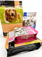 Pochette en plastique brillant à fond plat avec fermeture éclair, réutilisable, haute barrière, pour emballage de friandises pour chiens, emballage alimentaire de qualité alimentaire pour tous les chiens, 2,5 kg
