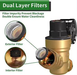 Regulador de presión de agua COVNA <span class=keywords><strong>RV</strong></span> Regulador de presión de agua de latón sin plomo con manómetro - Product Image 5