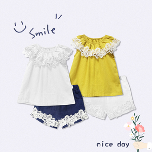 Ensemble de vêtements pour bébé fille été 2022, 2 pièces, hauts et jupes, tissu en velours 100% coton, violet et blanc, motif paisley, boutons en corne - Product Image 1