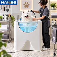 Baignoire de Luxe pour Animaux de Compagnie avec Jets de Massage à Bulles, Portable, pour Chiens et Chats, avec Drain