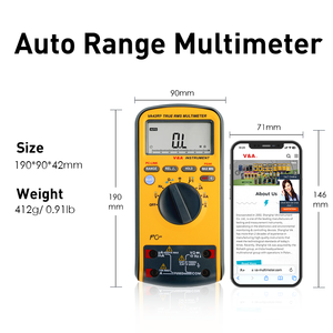 6600 sayımları dijital multimetre tepe tutun test VA42RP otomatik aralığı elektrik Dmm transistör kapasite ölçer - Product Image 2