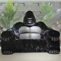 Canapé Gorilla de Luxe, Design Moderne et Artistique, Fauteuil en Tissu Fait Main pour Villa et Mobilier de Salon de Mansion