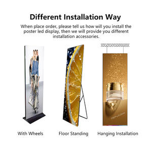 TOPvision P2.5 портативный умный цифровой рекламный плеер, подвижный настил, стоящий наружный светодиодный плакат с колесами - Product Image 4