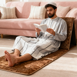 Alfombra de Oración Musulmana Portátil, Plegable, Pequeña, con Soporte para la Rodilla, Ideal para Viajes, Regalo para Niños, para <span class=keywords><strong>Cristianos</strong></span> - Product Image 6