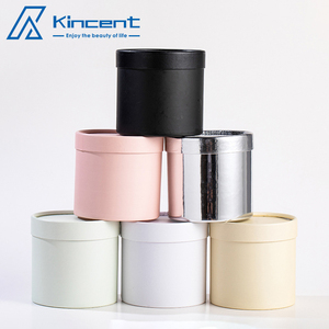 Nhỏ ôm tròn xô xi lanh nhỏ màu rắn hộp hoa cắm hoa hộp trắng hồng Hộp quà tặng - Product Image 1