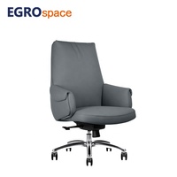 Solution de mobilier de conférence personnalisée EGROspace, chaise de bureau ergonomique pivotante en cuir réglable