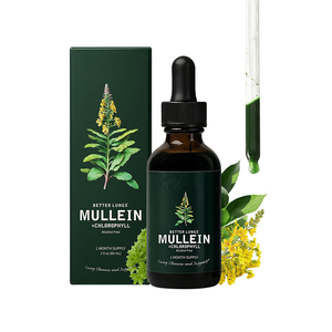 Kräuterergänzung Königskerzenblätter-Tropfen Premium-Tinktur mit Chlorophyll zur Lungenentgiftung und für die Atemwegsgesundheit - Product Image 1