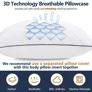 Gối toàn thân xé nhỏ gel Bộ nhớ bọt 160cm lông người lớn tùy chỉnh ngủ bên dài 160x50cm ôm gối cơ thể lông mềm - Product Image 4