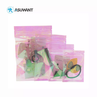 Petits sacs à cosmétiques en plastique translucides à fermeture éclair avec Logo personnalisé, petits sacs à bijoux dorés et mats, emballage cadeau