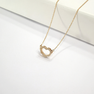 Collar con colgante <span class=keywords><strong>de</strong></span> corazón <span class=keywords><strong>de</strong></span> oro rosa macizo <span class=keywords><strong>de</strong></span> 18 quilates <span class=keywords><strong>de</strong></span> lujo con cadena <span class=keywords><strong>de</strong></span> eslabones <span class=keywords><strong>de</strong></span> diamante para <span class=keywords><strong>compromiso</strong></span>, boda, fiesta o regalo - Product Image 5