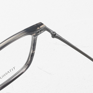 Lunettes de vue rectangulaires en titane à monture complète, marron uni, légères, unisexes, pour adultes, correction de la vue, MM92KA - Product Image 4