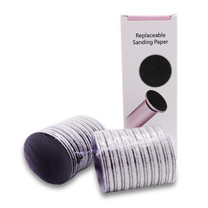 Fourniture directe d'usine 60 pièces #220 <span class=keywords><strong>papier</strong></span> de sable de ponçage remplaçable disque rond abrasif pied callosités en <span class=keywords><strong>bois</strong></span> Type de prise américaine - Product Image 4