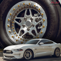 Velg Forged 1-PC Custom 15 16 17 18 Inch Beadlock Poles Berkilau 5x120 5x114.3 5x112 5x108 untuk Pickup SUV Mobil Off-Road Balap