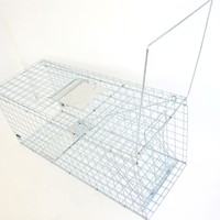 Piège pour animaux vivants cages en métal galvanisé pliable sans cruauté piège pour animaux cag pour attraper hyène renard chats chiens cage d'écureuil