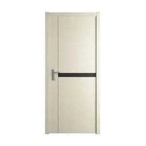 White Melamine Door Room Frame Doors Interior House MDF PVC Simple Teak Wood Bedroom Single Italy Wooden Door Designs