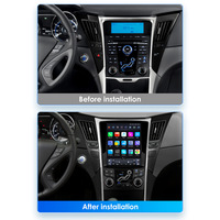 CARUPEZ 9.7 Inch Vertical Tesla Style Android Car Stereo untuk Hyundai Sonata YF 2011-2015 8 Core IPS DSP GPS Wireless CarPlay