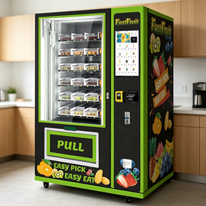 Máquinas Expendedoras Comerciales Combinadas para Ensaladas, Frutas y Postres, Pantalla Táctil de 21.5 Pulgadas, Sistema Sin Efectivo, Máquina Expendedora de Alimentos Frescos con Compartimentos, OEM - Product Image 1