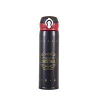 Bouteille isotherme personnalisée pour cadeau de Noël, en acier inoxydable, avec couvercle pop-up à motif de dessin animé, tasse à café rebondissante