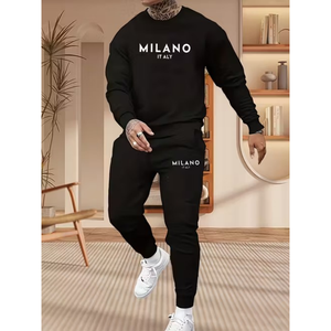 High Quality OEM Winter Printed Sweatsuits Heavyweight Men's Oversized Hoodies and Sweatpants <b>Sets</b> Custom Baggy Tracksuits - Product Image 6