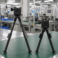 Bipieds métalliques rétractables intégrés pour la chasse et le tir en extérieur – Support professionnel en métal – Vente chaude
