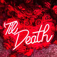 Til Death Neon Sign USB Mariage Personnalisé Neon Sign Home Neon Sign Room Decoration Bedroom