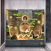 Fontaine murale cascade étanche en résine Zen Rock, décoration gourde porte-bonheur, pompe à eau recirculante, pour extérieur, paysage et jardin Feng Shui