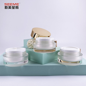 Vàng Vòng Acrylic 30Ml 50Ml 80Ml 100Ml Chai Nhựa Mỹ Phẩm Lotion Bơm Jar Container - Product Image 5