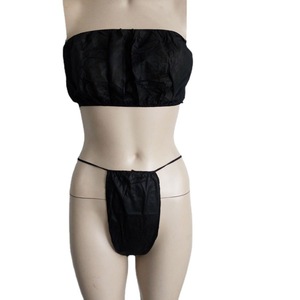 Conjunto de sujetador y bragas desechables de tela no tejida, tanga rosa para spa, sauna, salón de belleza, talla XXL - Product Image 5